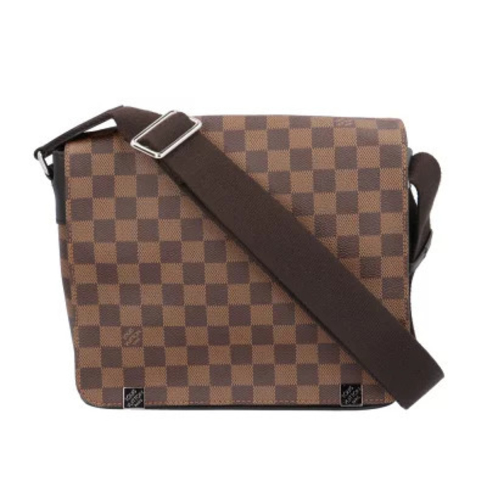 Louis Vuitton District NM Damier Shoulder Bag Canvas Brown
